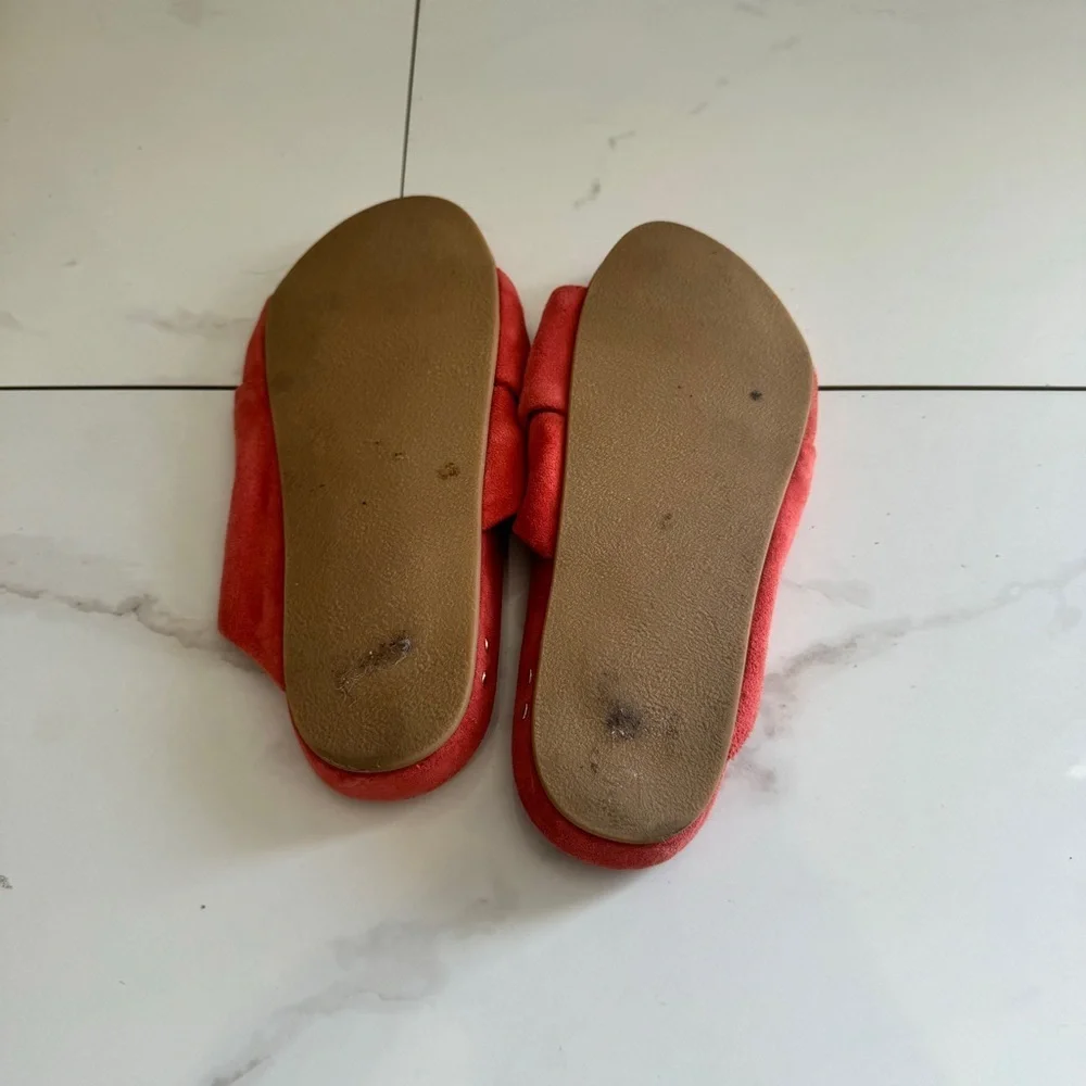 beek Coral Suede Crisscross Slide Sandals